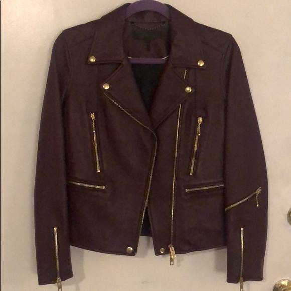 rag & bone Jackets & Blazers - Rag & Bone Burgundy Leather Jacket